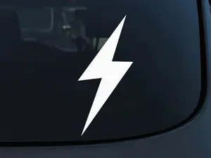 Lightning Bolt Electric Flash High Voltage Racing Symbol Vinyl Decal Car Window Sticker