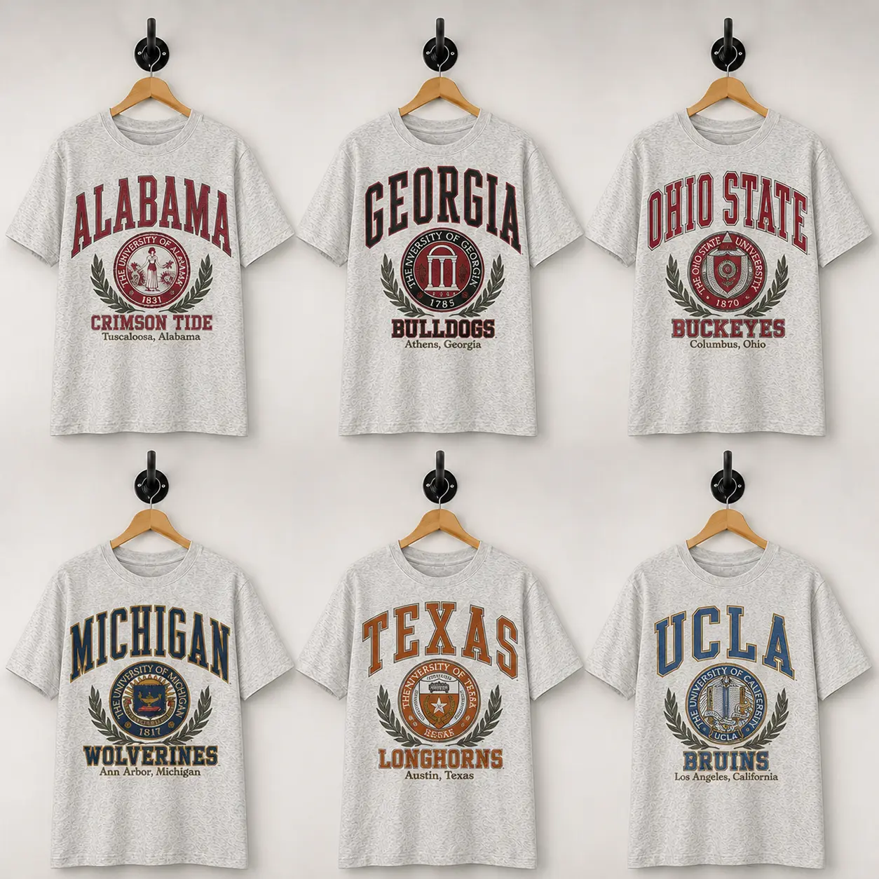 Vintage College Team Crest Shirt Retro University Sports Tee Alumni Pride Graphic T-Shirt Game Day Fan Gift Unisex Football Season Apparel