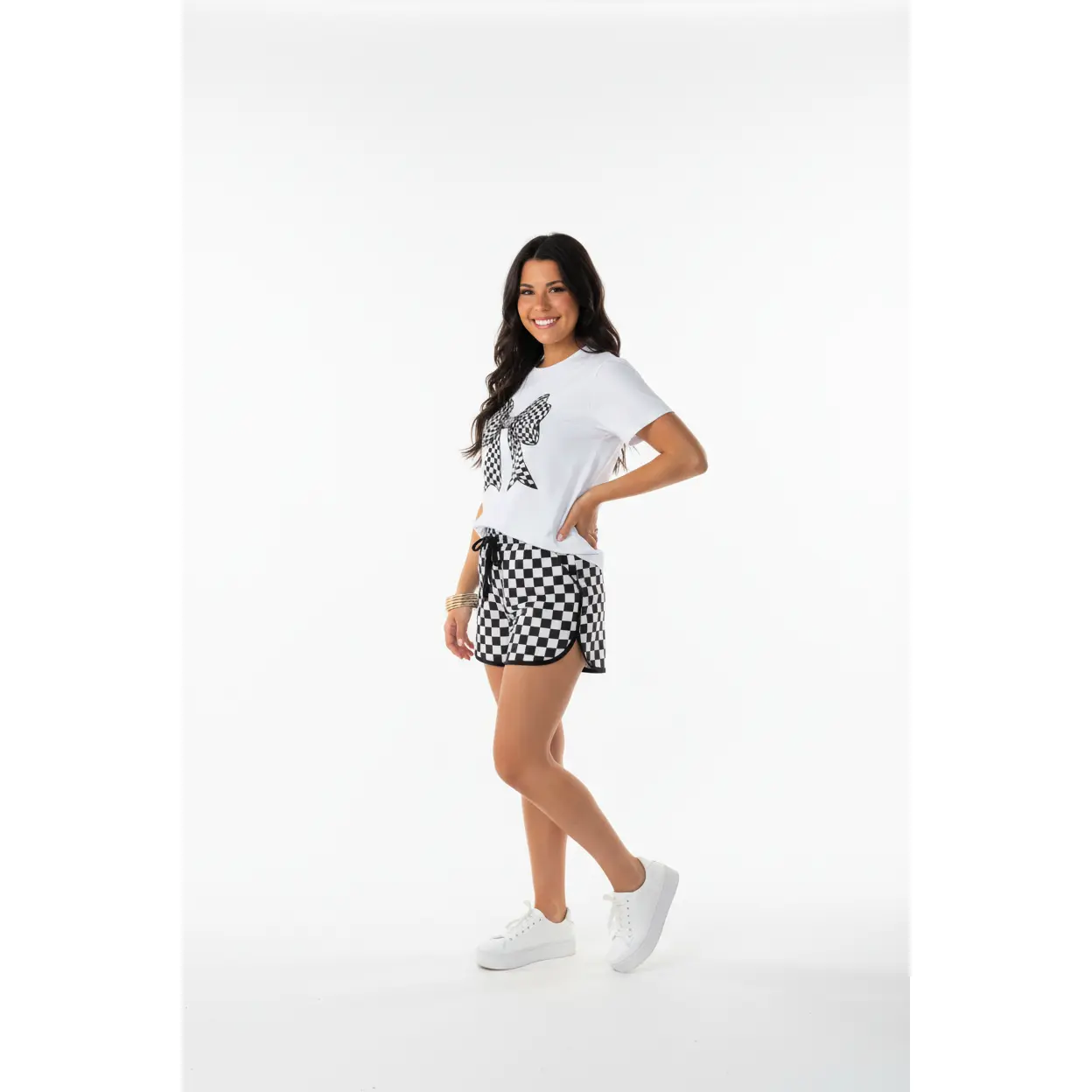 Checkered Round the Track Shorts