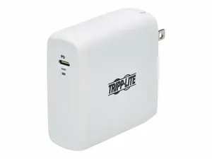 Tripp Lite Compact 1-Port USB-C Wall Charger Adapter - GaN Technology, 100W PD3.0 Charging, White, for Mobile Accessories
