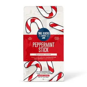 Two Rivers Coffee Peppermint Stick Flavored Ground Coffee - 10 oz