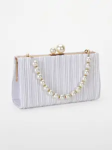 Women's Elegant Pearl Decorated Evening Bag, Exquisite Trendy Handbag, Fashionable Crossbody Bag for Party Decoration