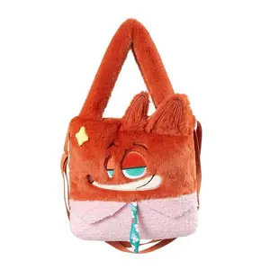 Disney Zootopia 2 Nick Wilde Plush Backpack,Officially Licensed Fuzzy Fox Bag for Kids, Teens & Disney Fans, Cute Animal Cosplay & Daily Use, Great for School, Travel & Cosplay,Christmas Gifts(1pc)