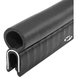 Automotive Door Weather Stripping 20Ft  Door Rubber Edge Trim Seal Strip Gasket with Top  Door Seal Strip for Bus Camper Boat RV  Doors  Applications