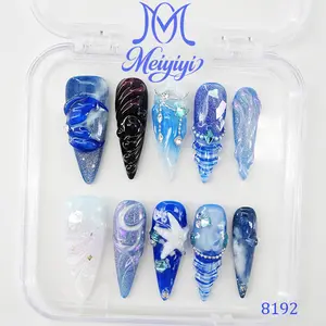 .DP.8192.Heavy-duty ocean-style wearable nails