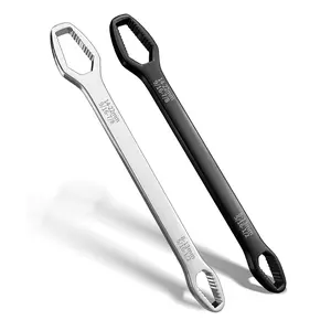 Double-ended open-end wrench, self-locking adjustable wrench, 8–22 mm, dual-ended, multi-purpose fixed wrench