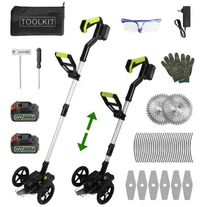21V Cordless Weed Eater - 16800RPM, 2x3000mAh Batteries, 90 °   Rotatable & Adjustable Length