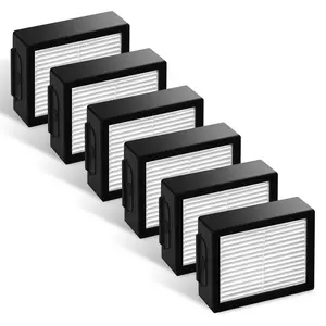 Filters Replacement for i-Robot Roomba E I & J Series i7 i7+/plus i3 i3+ i4 i6 i6+ i8 i8+ E5 E6 E7 Vacuum Cleaner parts 4639161, 6 Pack High Efficiency Filters + 1 Cleaning Brush