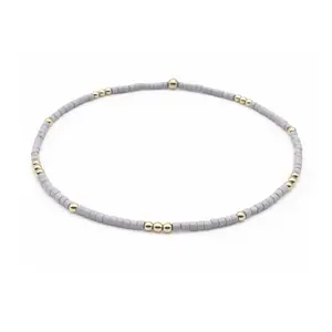 2mm Newport LAVENDER + Gold Filled Waterproof Bracelet