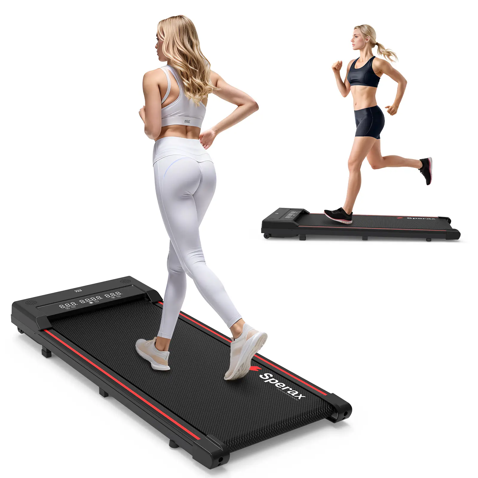 Sperax Q1 Walking Pad, Under Desk Treadmill,Super Quiet Machine for Office Home 165 lbs-300 lbs Fitness Equipment 2 Years Warranty pad treadmill