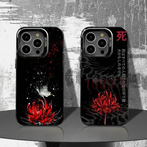 Tokyo Ghoul Red Spider Lily Phone Case For iPhone 17 17Air 16,15,14,13,12,11,Pro,XS,Max,Plus, Black Matte Shockproof Cover Shell Aesthetic