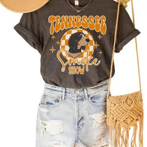 Tennessee Vols TN Smoke Show Tshirt Vintage Game Day Shirt Cute Orange and White Tennessee Football Checkerboard Retro Vintage TN Shirt VM