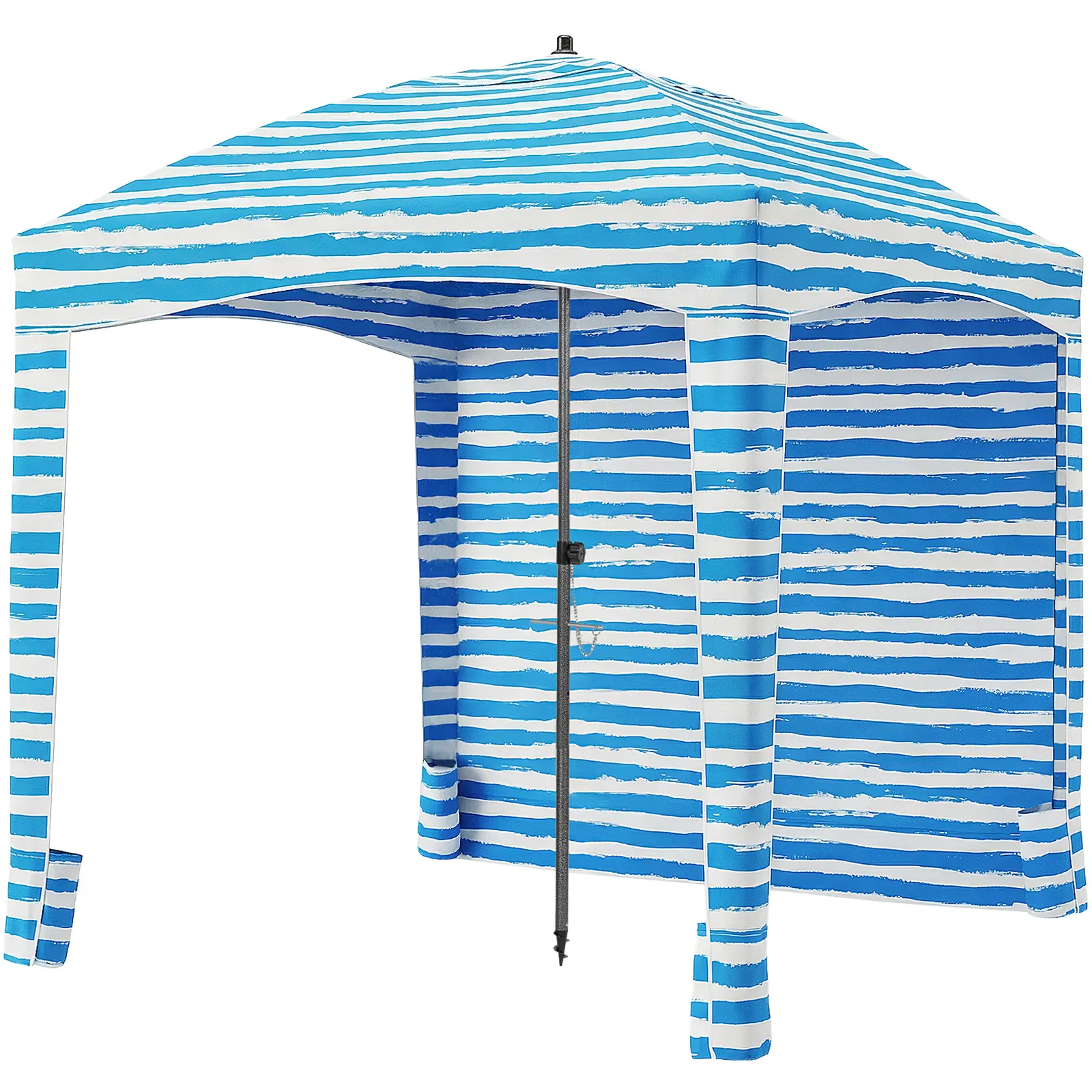 Portable Beach Cabana Canopy Tent, UPF 50+ Sun Shelter with Sand Pockets, Waterproof Easy-Setup Design, Vent Top & Carry Bag for Families, Beach Necessities (Sports & Outdoor Camping Shelter)