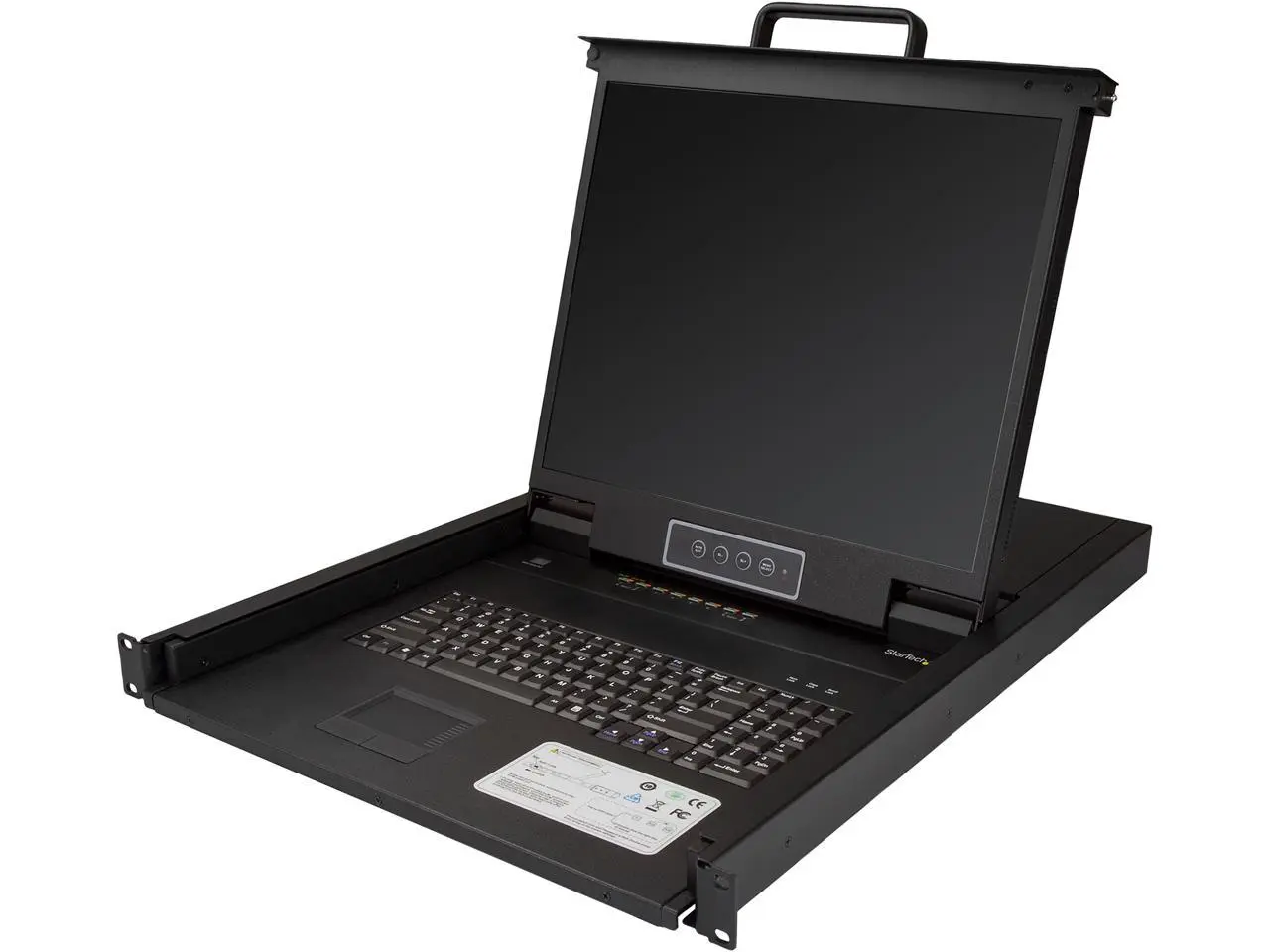 StarTech.com RKCONS1908K Rackmount KVM Console - 1U - 19in - 8 Port KVM - VGA KVM - Rack Mount Monitor - Rackmount LCD Monitor - Rackmount Console
