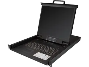 StarTech.com RKCONS1908K Rackmount KVM Console - 1U - 19in - 8 Port KVM - VGA KVM - Rack Mount Monitor - Rackmount LCD Monitor - Rackmount Console
