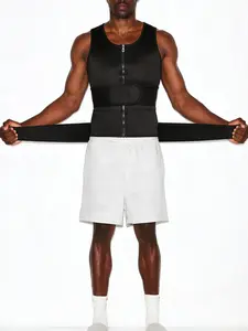 Men's Sauna Suit Compression Waist Trainer Shirt, Compression Garment, Sweat-Boosting Gym Vest Workout Top, Sporty Style for Fitness Exercise Training, Sports Tops
