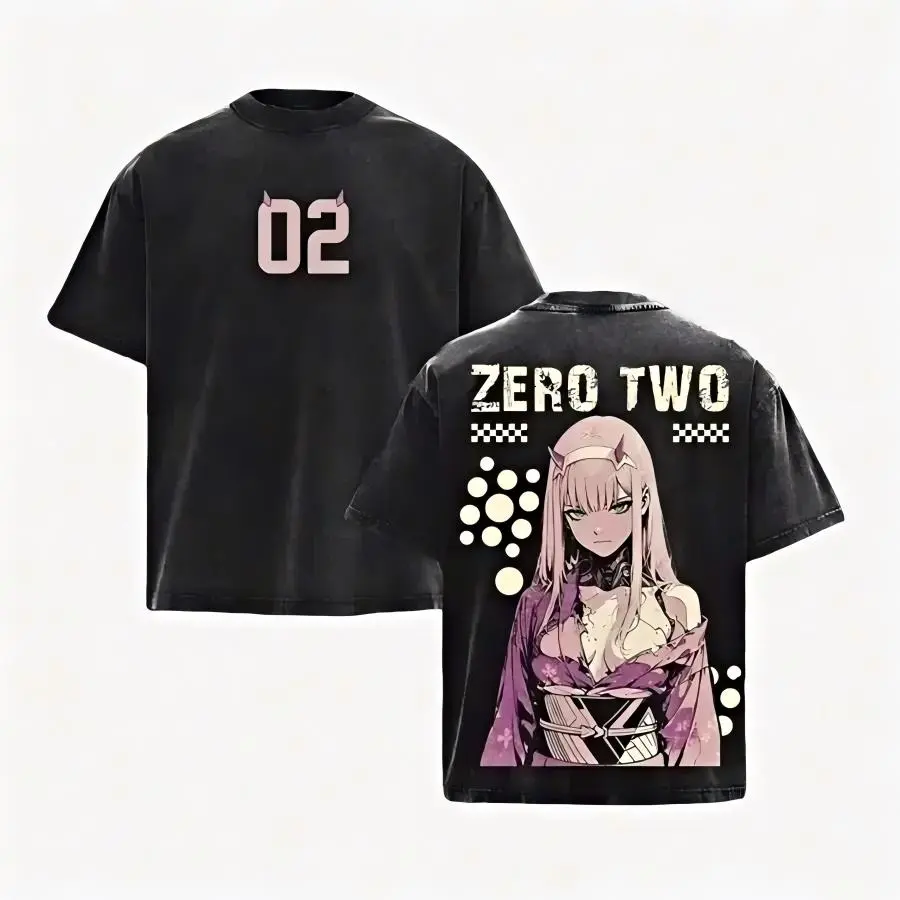 cotton 100% Mushoku Tensei Season Eris Greyrat Vintage Washed Tee Anime Graphic T-Shirt Tank Top Unisex Streetwear，Retro Anime Streetwear Casual Short Sleeve Top Ideal Gift For Anime Enthusiasts And Street‑Style Lovers