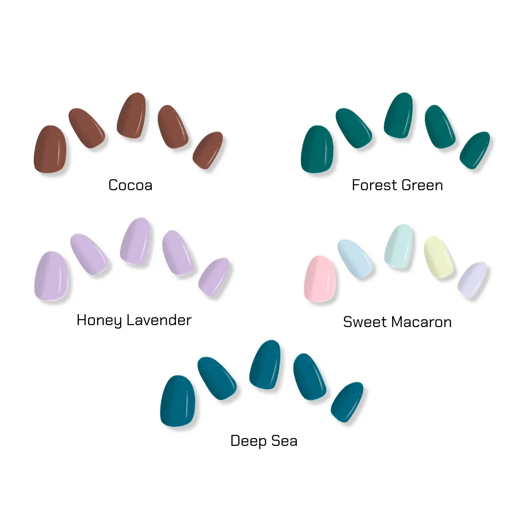 Kijibae bae-sics Collection Semi Cured Gel Nail Strips Long Lasting Nail Sticker