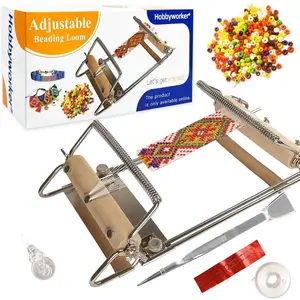 The Third Generation Beading Loom Kit with Seed Beads, Bead Needle, Thread, Needle Threader and Instruction Manual, Bead Looms for Adult Jewelry Beading Supplies