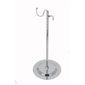 Single Hook Adjustable Chrome Countertop Handbag Display Stand Hanger for Purses, Hanging Forms, Accessories
