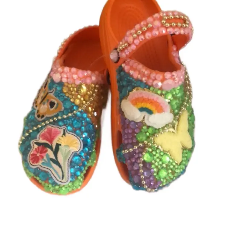 Custom Shoes with gems and rhinestone stones