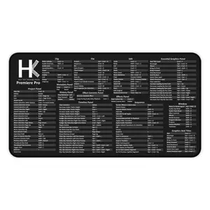 Mac Premiere Pro Hot Key Mouse Pad - Adobe Premiere Pro Shortcuts for Faster Editing - Ideal for Content Creators & Creative Professionals