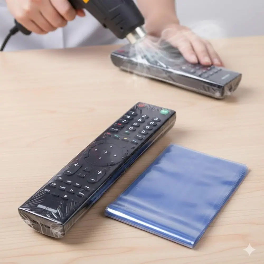Transparent PVC Shrink Dust-Proof Bags for Multiple Sized Remote Controls - Waterproof, Anti-Oxidation, Sealed Protective Covers for TV, AC, Game Controllers, Anti-Static, Eco-Friendly, Scratch-Resistant, Dustproof Cover