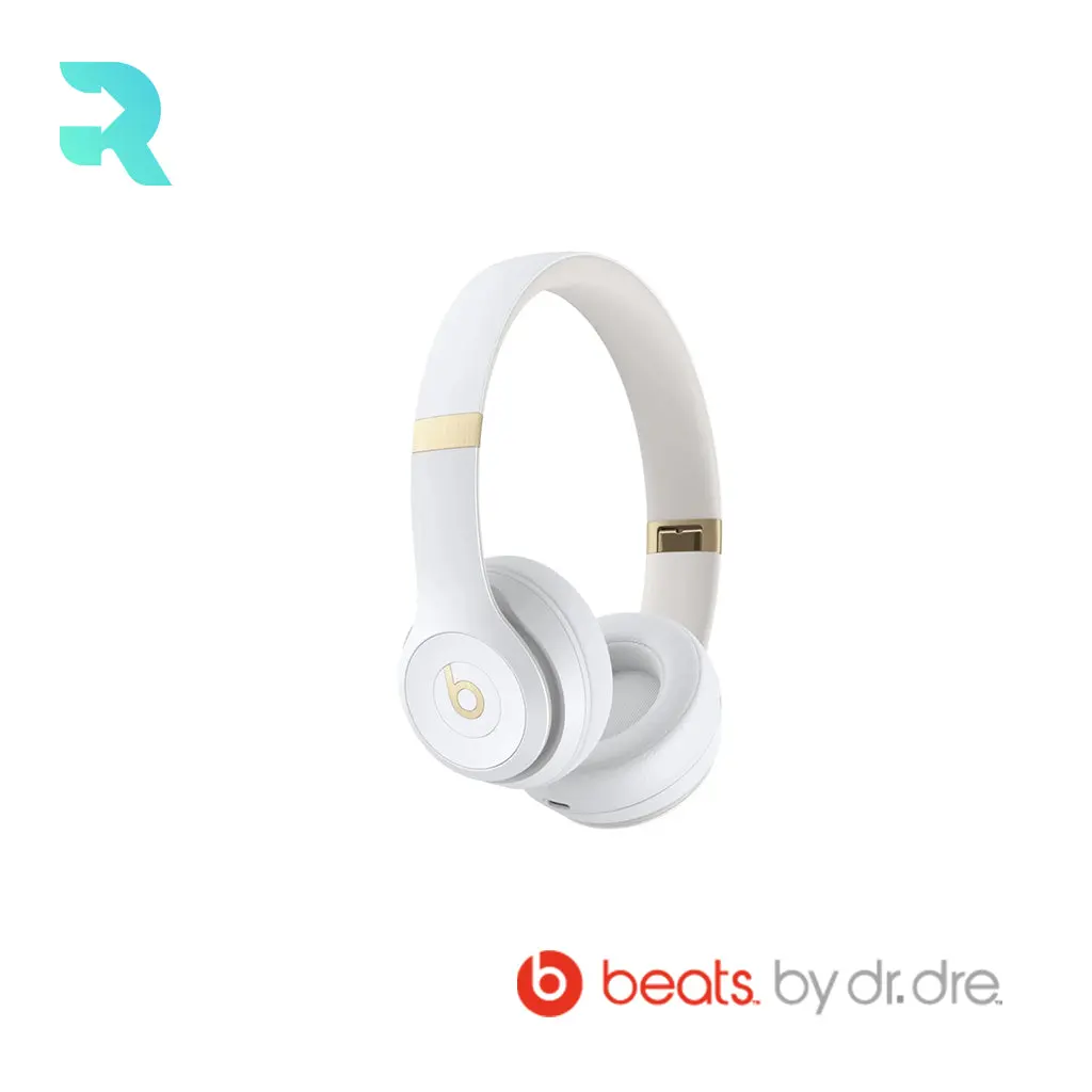 Beats Solo 4 Bluetooth Wireless On-Ear Headphones Warm White Excellent Condition MC2M4LL/A