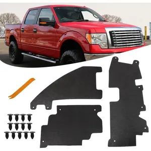 3PCS Trucks Grille Air Deflector Kit for 2009-2014 Ford F150 Raptor Radiator Support Accessory with Fasteners Replacement FO1218114 FO1218119