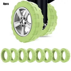 Silicone Luggage Wheel Protective Covers, Noise Reduction And Scratch Protection Covers Suitable for Universal Wheels, Durable And Flexible Protective Casing Can Prevent Floor Damage, Essential Travel Accessorie