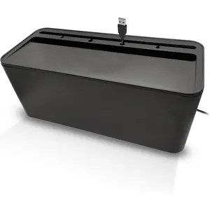 Cable Management Box Cord Organizer-The Cable Storage Box can Manage Hide Plugs Wires Power Strips USB Hub Router TV For Home and Office Medium Black