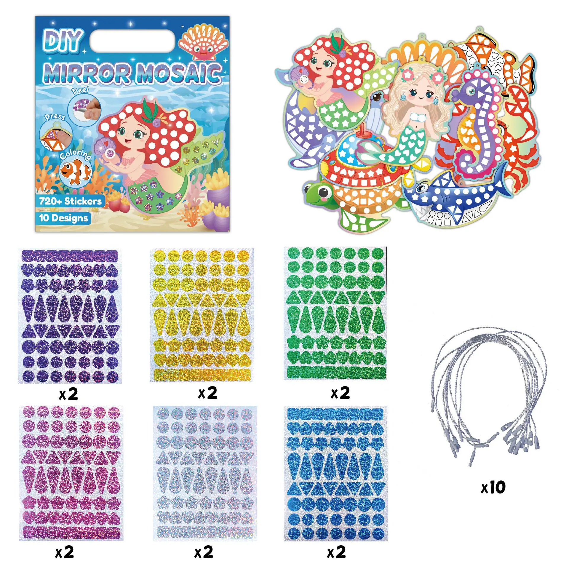 DCTZ049-Ocean Style Mosaic Stickers