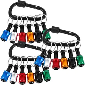 1/4 Inch Hex Shank Screwdriver Bits Holder for Impact Driver Drill Bit Keychain Extension Bar, Drill Fast Change Hand-held Bit Holder for Screwdrivers, Flexible Drill Bit Extension Set (18pcs)