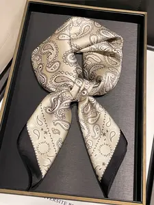 Autumn Winter Vintage Cashew Print Scarf, Warm Neck Warmer for Outdoor Travel Dating, Stylish Fashion Accessory for Men Women, Paisley Print Scarf