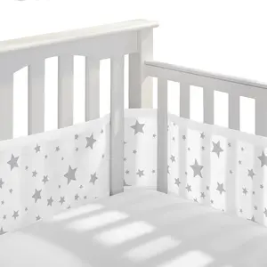 BreathableBaby Breathable Mesh Crib Liner - Classic Collection - Star Light