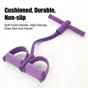6-Tube Fitness Bands with Foot Loops – Lightweight, Stretchable & Easy to Pack