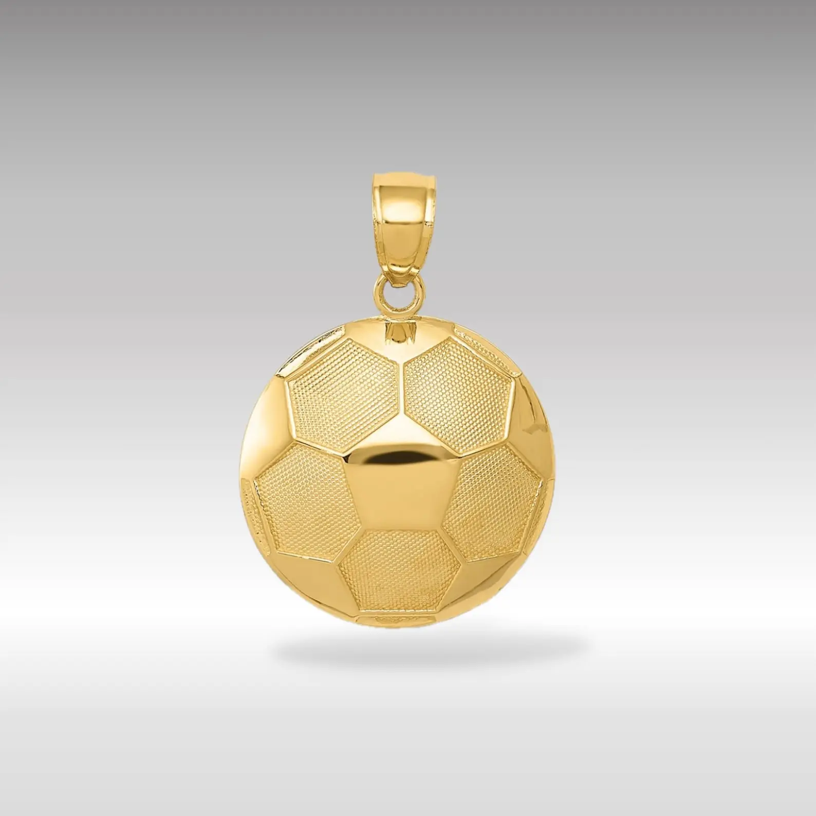 14K Gold Large Soccer Ball Pendant - Model C3580