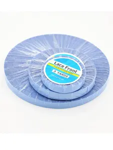 Blue Lace Front Wig Tape, 0.8cm Double-Sided Adhesive Hair Extension Tape, Ideal for Tape Extensions & Toupees, Enhances Lace Wigs