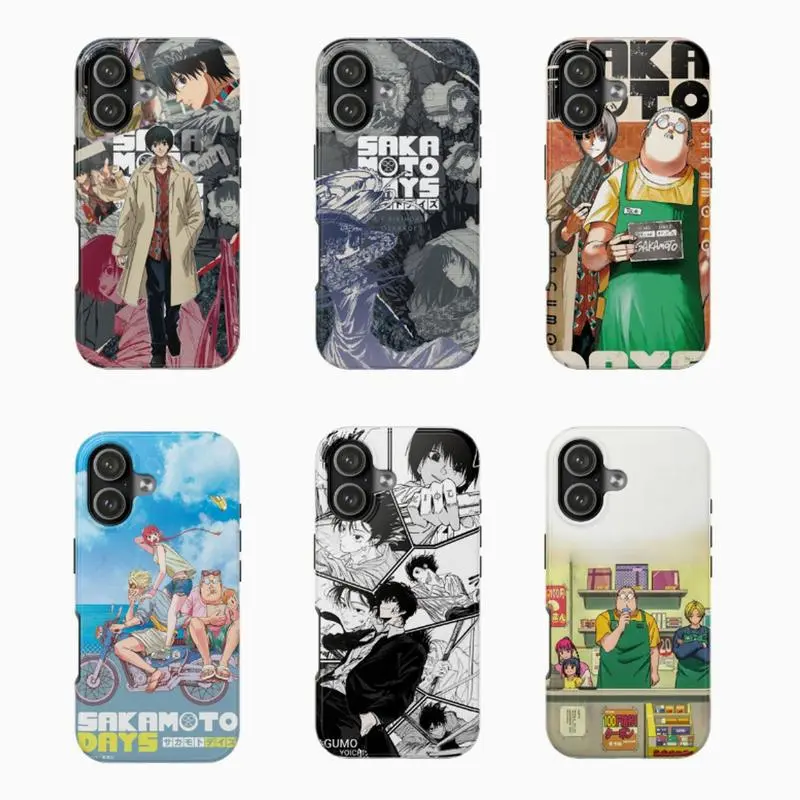 Sakamoto Days Tough Phone Case, Taro Sakamoto Anime Art Cover, Protective Gift for Manga Fans, Compatible with iPhone 11-17 and Samsung S22-S25