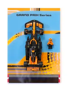 Acrylic Display Wallboard for Speed Champions Ultimate Collector's Pack, Wall Mount for Collectible Model Car Kit Home Decor Orange (Car Not Included)