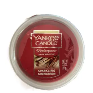 Yankee Candle Sparkling Cinnamon Scenterpiece Easy Melt Cup 2.2 oz Scented Fragrance for Home Decor Aromatherapy Ornaments Decoration
