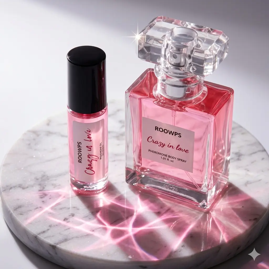 Women's 3-Piece Perfume Oil Set with Crazy in Love, Sugar Baby & Fantasy Scents - Alcohol Free Roll-On Personal Care Fragrance, Adults, 1 To 1.9 Fl Oz, Single Item
