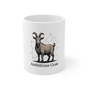 Ambitious Goat Mug | Zodiac Capricorn Constellation Coffee Cup