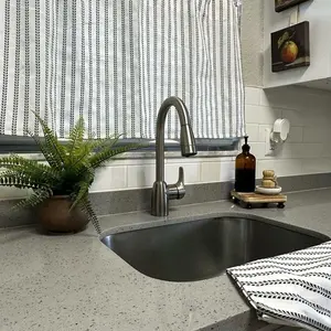 Black and White Handmade Short Cafe Curtain Panel 21x42 French Striped Window Treatment for Kitchen Bathroom Breakfast Nook Timeless Farmhouse Curtain 100% Breathable Cotton Light-Filtering Not Sheer or See-Through