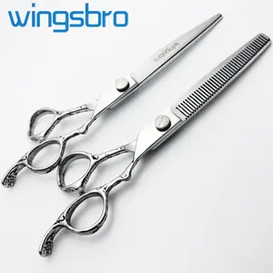 7-Inch Wingsbro Silver Color Hair Cutting Scissors, Professional Hairstyling Tool, Stainless Steel, Barber Clipper, Single Item, Haircare