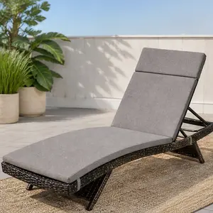 ARCH 2-Pack Outdoor Chaise Lounge Cushions 79.25" x 27.5" x 1.5" Water-Resistant 100% Polyester Fabric with Foam Fill and Ties, Multiple Color Options for Patio, Deck, Garden, Poolside Lounger Replacement Cushions, Fabric Material