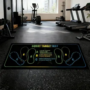 Squat Mat Knee Mat Multifunction Exercise Kneeling Mat Anti Slip Squat Step Position Mat 3 Positions for Workout Fitness Squatting Portable Gym Accessories Gym Floor Mat Waterproof Soft Mat