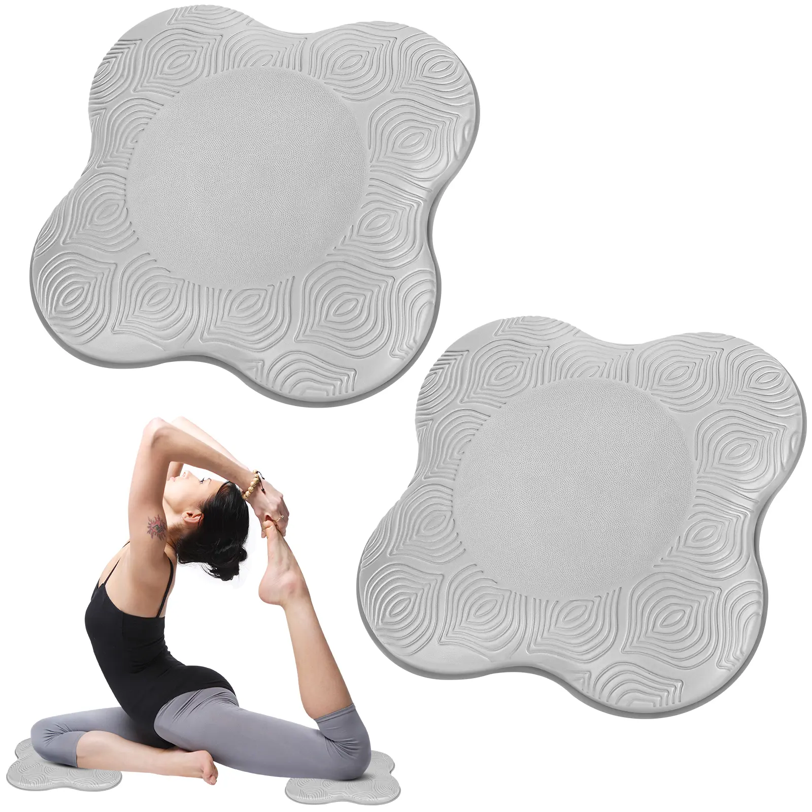 2 Packs Yoga Knee Pads, Yoga Knee Pad Cushion for Knees, Elbows and Hands, Knee Pad Suitable for Men and Women, Used in Yoga、 Pilates and Plank Exercises