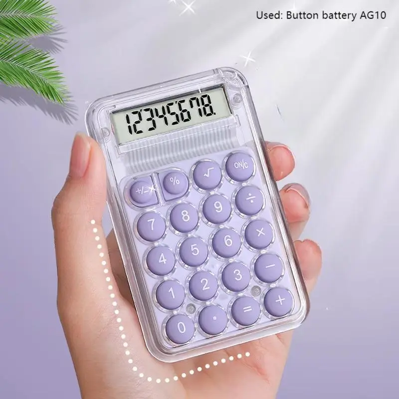 Cute Silent Calculator, 1 Count Mini Portable Calculator, Learning Auxiliary Small Calculator, Back To School Supplies, Students Calculator