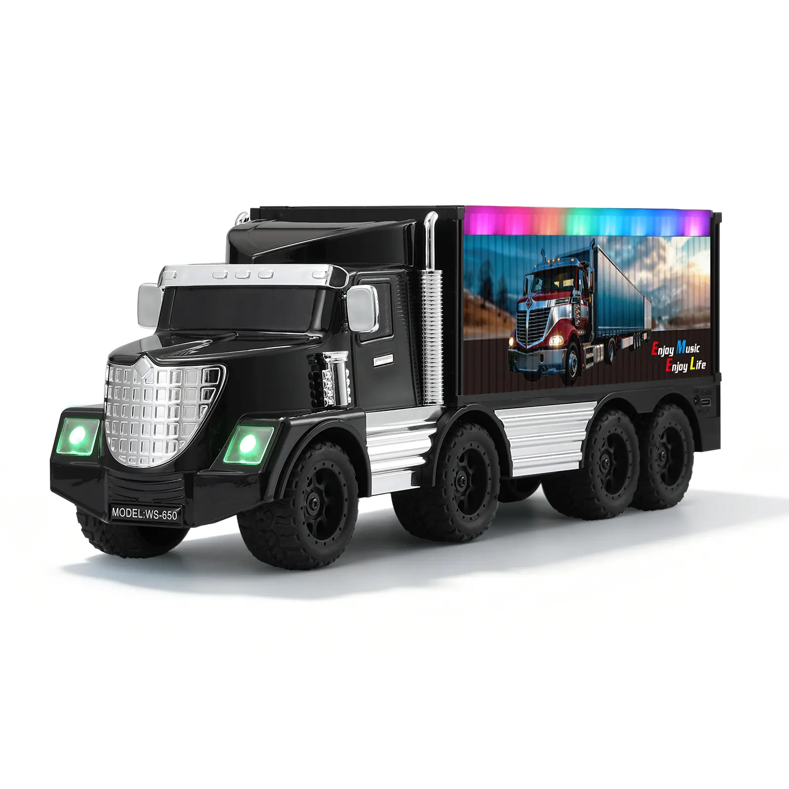 WSTER WS-650 Big Truck Model Wireless Bluetooth Speaker Cool Desktop Ornament Tech Room Decor Men Birthday Gift